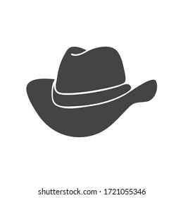 Cowboy hat vector icon on white isolated background.