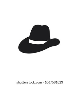 cowboy hat vector icon in trendy flat design 