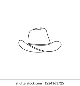 Cowboy hat - vector icon without fill icon