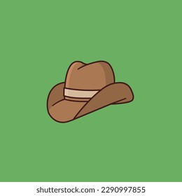 Ilustración vectorial de sombrero de vaca para el Día del Sombrero el 15 de enero