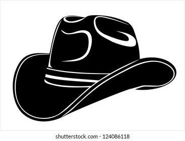 cowboy hat   Vector illustration flat design 