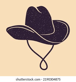 sombrero de vaquero. Ilustración vectorial. Elemento gráfico para logotipo, diseño, afiche