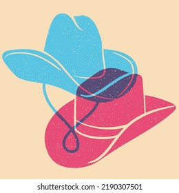 sombrero de vaquero. Ilustración vectorial. Elemento gráfico para logotipo, diseño, afiche