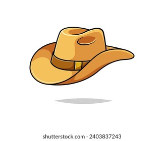 Cowboy hat vector isolated on white background.