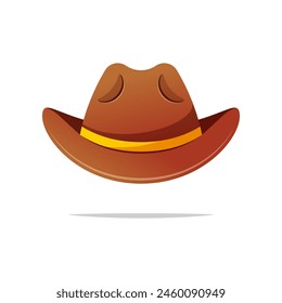 Cowboy hat vector isolated on white background.