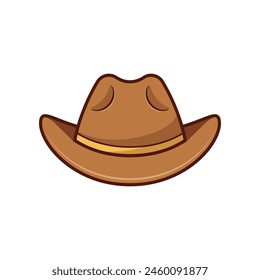 Cowboy hat vector isolated on white background.