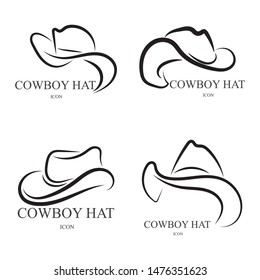 
cowboy Hat vector symbols logo black color