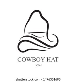 Cowboy Hat Vector Symbols Logo Black Stock Vector (Royalty Free) 1476351668