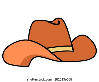 Cowboy hat. Vector Western hat illustration isolated on white background for design