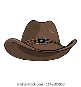 cowboy hat - vintage engraved vector illustration