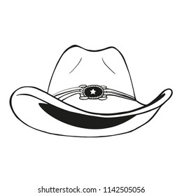 cowboy hat - vintage engraved vector illustration