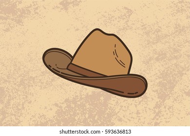 Vector Vintage de sombrero Cowboy