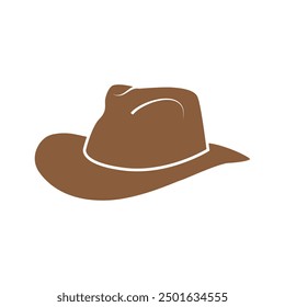 Cowboy hat western vector icon. Sheriff cowboy cartoon icon illustration logo