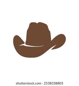 Cowboy-Hut westlichen Vektorsymbol. Sheriff Cowboy Cartoon-Symbol-Illustration