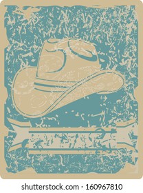 Cowboy hat.Vintage  Post card.