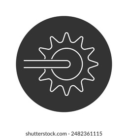 Cowboy horse riding spur for boot line icon isolated on white background. Vector