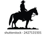 cowboy and horse running silhouettes , Cowboys ride horses, Riders on horseback

