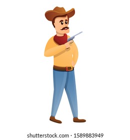Cowboy icon. Cartoon of cowboy vector icon for web design isolated on white background