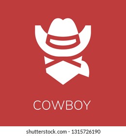  Cowboy icon. Editable  Cowboy icon for web or mobile.