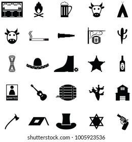 cowboy icon set