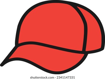 Icono de Vaquero. Dibujo simple de esa ilustración. Icono de boceto de sombrero de béisbol para web. Ilustración vectorial de la plantilla de sombrero de cubo. imagen de clip vectorial de sombrero vaquero. Icono de vector lineal en un estilo plano.