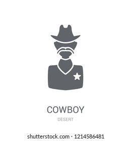 Cowboy icon. Trendy Cowboy logo concept on white background from Desert collection. Suitable for use on web apps, mobile apps and print media.