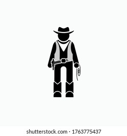 Cowboy Icon. UI Symbol - Vector.
