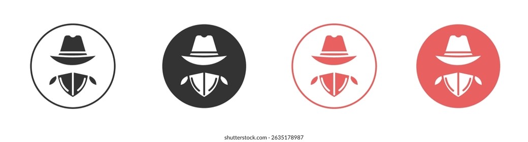 Cowboy icon vector design template simple and clean style