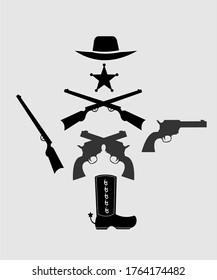 COWBOY ICON VECTOR LOGO DESIGN