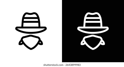 Cowboy icon vector simple element illustration editable