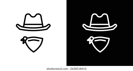 Vetor de ícone de Cowboy para aplicativos da Web, de computador e móveis