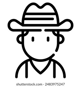 Cowboy icon for web, app, infographic, etc