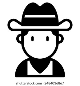 Cowboy icon for web, app, infographic, etc
