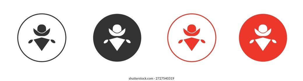 Icono de vaquero. diseño de Vector de Web
