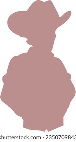 cowboy isolated vector silhouette icon