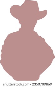 Cowboy einzeln auf Vektorsilhouette