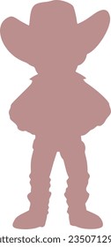 cowboy isolated vector silhouette icon