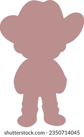 cowboy isolated vector silhouette icon