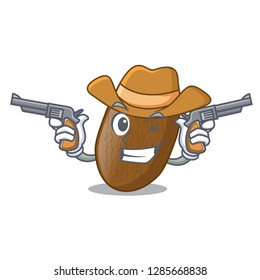 Cowboy kiwifruit slices in the shape cartoon