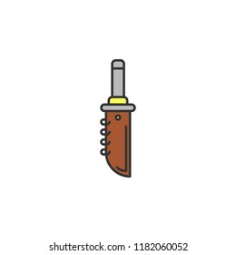 cowboy knife colored icon. Element of wild west icon for mobile concept and web apps. Cartoon cowboy knife icon can be used for web and mobile