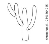 Cowboy Line Art Vector Graphic Design Decoration