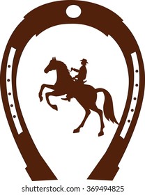 Cowboy logo design illustration. Isolated on white illustration