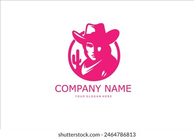 cowboy logo design vector with concept style for badge, emblem and tshirt printing. sheriff head illustration.