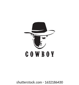 Cowboy logo design vector illustration template