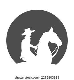 Cowboy logo icon design illustration