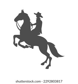 Cowboy logo icon design illustration