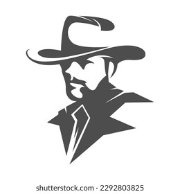 Ilustración del icono del logotipo de Cowboy