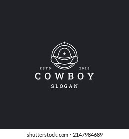 Cowboy logo icon design template