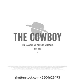 cowboy logo icon template. vintage gangster logo illustration for business. businessman template