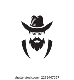 Cowboy logo images illustration design